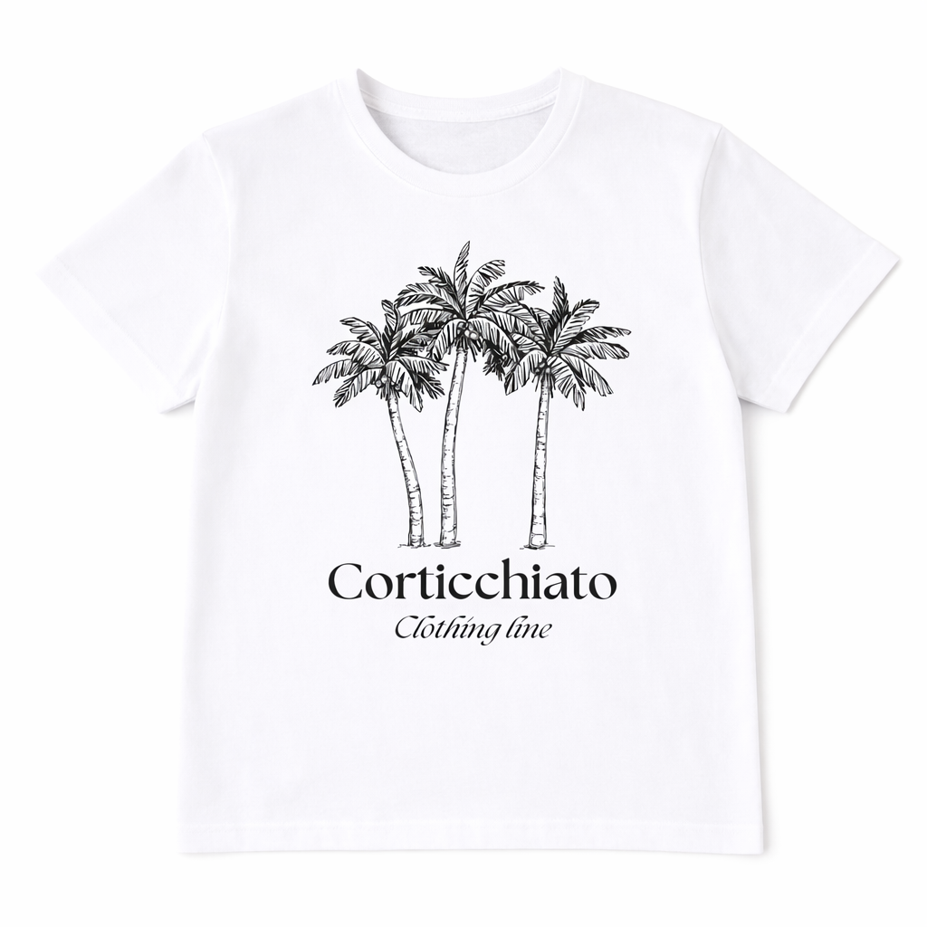 Teeshirt Palmiers (Noir et Blanc)